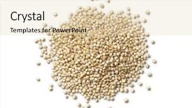  Presentation with inca - PPT theme with inca - heap of raw quinoa seeds background and a lemonade colored foreground