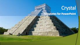  Presentation with inca - PPT layouts having inca - mayan pyramid chichen itza mexico background and a teal colored foreground