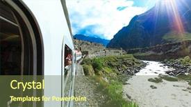  Presentation with inca - Beautiful presentation featuring inca - peru rail from cuzco backdrop and a tawny brown colored foreground