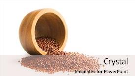  Presentation with inca - Slide set featuring inca - red quinoa seeds in wooden background and a lemonade colored foreground