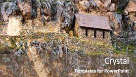  Presentation with rocky - Cool new slide set with inca - stony house at rocky mountain backdrop and a violet colored foreground