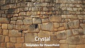  Presentation with inca - Slide set featuring inca wall in the city background and a coral colored foreground