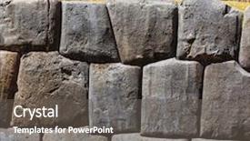  Presentation with inca - Amazing slide set having inca wall in the city backdrop and a gray colored foreground