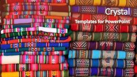  Presentation with fabrics - PPT theme with two beautiful girls in cowboy hats eating cotton candy background and a gray colored foreground