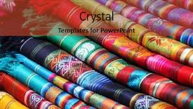  Presentation with fabrics - Amazing PPT layouts having incaico - ecuadorian peruvian traditional fabrics backdrop and a red colored foreground