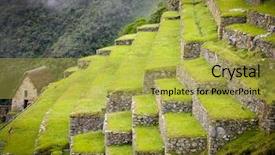 Presentation with inca - Presentation theme enhanced with incaico - inca trail to machu picchu background and a yellow colored foreground