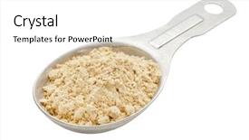  Presentation with supplement - Presentation enhanced with incaico - maca root powder nutrition supplement background and a white colored foreground