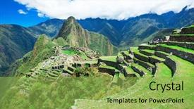 Presentation with unesco - Cool new PPT layouts with incaico - machu picchu a unesco world backdrop and a yellow colored foreground