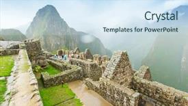  Presentation with world heritage - Presentation consisting of incaico - machu picchu a unesco world background and a sky blue colored foreground