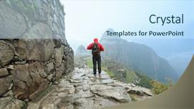  Presentation with world heritage - Slides having incaico - machu picchu a unesco world background and a cool aqua colored foreground