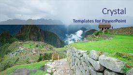  Presentation with world heritage - PPT layouts enhanced with incaico - machu picchu a unesco world background and a lemonade colored foreground