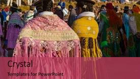  Presentation with city people walking - Cool new theme with incaico - peruvian people in city street backdrop and a red colored foreground