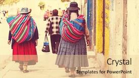  Presentation with street - Cool new presentation theme with incaico - street in la paz bolivia backdrop and a lemonade colored foreground