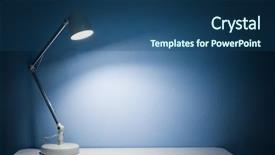  Presentation with colorful impressionist style artistic color - Theme featuring incandescent - stylish table lamp near color background and a ocean colored foreground
