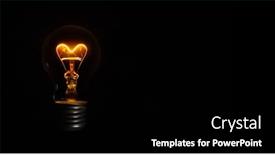  Presentation with black light - Slide set with incandescent-heart-shaped-light-bulb background and a black colored foreground