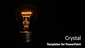  Presentation with black light - Beautiful theme featuring incandescent-light-bulb-on-black backdrop and a black colored foreground