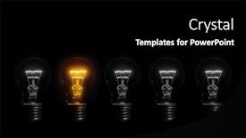  Presentation with black light - Slides having incandescent-light-bulb-on-black background and a black colored foreground