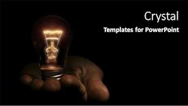  Presentation with light bulb - Slide set enhanced with incandescent-light-with-voltage-drop background and a  colored foreground