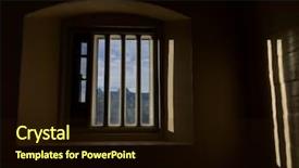  Presentation with cell wall - Slide set consisting of prison cell window background and a wine colored foreground