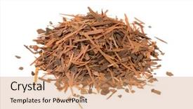  Presentation with tea - Colorful PPT theme enhanced with incas - heap of lapacho tea backdrop and a coral colored foreground