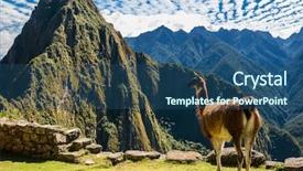 Presentation with animals - Theme with incas ruins in the peruvian background and a ocean colored foreground