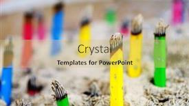  Presentation with incense - Beautiful theme featuring incense at a japanese temple backdrop and a yellow colored foreground