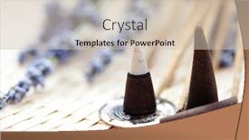  Presentation with lavender flowers - Beautiful slides featuring incense cones and lavender flowers - aromatherapy backdrop and a soft green colored foreground