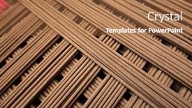  Presentation with incense - PPT theme with incense-stacked-on-a-table background and a coral colored foreground