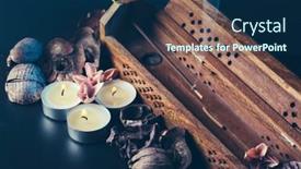  Presentation with incense - Theme with incense-stick-aroma-with-smoke background and a navy blue colored foreground