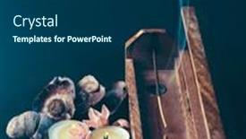  Presentation with incense - Colorful PPT layouts enhanced with incense-stick-aroma-with-smoke backdrop and a ocean colored foreground