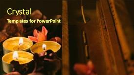  Presentation with incense - Slides having incense-stick-aroma-with-smoke background and a wine colored foreground