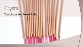  Presentation with incense sticks - Slides with incense-sticks-isolated-on-white background and a lemonade colored foreground