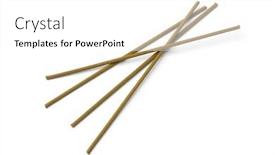  Presentation with incense - PPT theme featuring incense-sticks-isolated-on-white background and a white colored foreground
