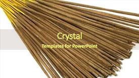  Presentation with incense - Beautiful PPT theme featuring incense backdrop and a  colored foreground