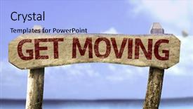  Presentation with incentive - Slides having incentive trip - get moving sign background and a light blue colored foreground