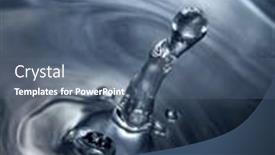  Presentation with water drop - Presentation theme with incident-drop-on-water-level background and a ocean colored foreground