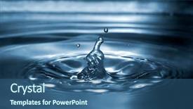  Presentation with water drop - Colorful PPT theme enhanced with incident drop on water level backdrop and a  colored foreground
