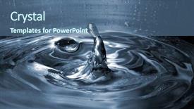  Presentation with water drop - Colorful PPT layouts enhanced with incident drop on water level backdrop and a  colored foreground