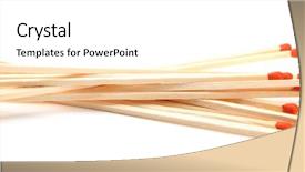  Presentation with brown sugar isolated on white - PPT layouts consisting of incineration - long matches for fireplace isolated background and a cream colored foreground