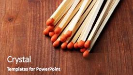  Presentation with long beans - PPT theme enhanced with incineration - long matches for fireplace background and a  colored foreground