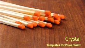  Presentation with wooden - PPT layouts having incineration - long matches for fireplace background and a  colored foreground