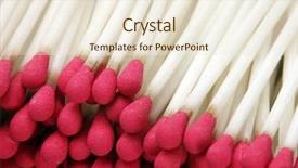  Presentation with hollywood red - PPT layouts having incineration - set of red matches close background and a  colored foreground