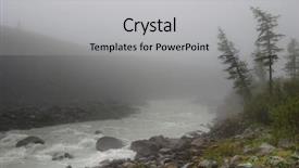  Presentation with foggy - Audience pleasing presentation theme consisting of incliment weather - foggy morning backdrop and a light gray colored foreground