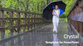  Presentation with community environment - Beautiful slide deck featuring incliment weather - redhead model posing backdrop and a  colored foreground