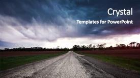  Presentation with storm clouds - Slide deck enhanced with incliment weather - storm clouds over a country background and a ocean colored foreground