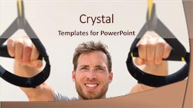  Presentation with resistance - Slide deck featuring inclination - fitness man banner suspension resistance background and a lemonade colored foreground