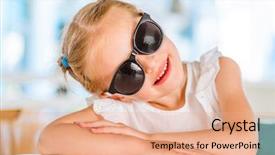  Presentation with black girl sexy fashionable mulatto - Beautiful slides featuring inclination - little smiling blond girl backdrop and a coral colored foreground