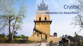  Presentation with tower - Presentation enhanced with inclination - nanmyint watch tower or ava background and a sky blue colored foreground