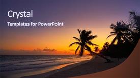  Presentation with palm tree - Slides enhanced with inclination - tulum beach sunset palm tree background and a  colored foreground