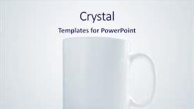  Presentation with wooden - Cool new PPT theme with inclination - white cup mock-up inclined backdrop and a sky blue colored foreground